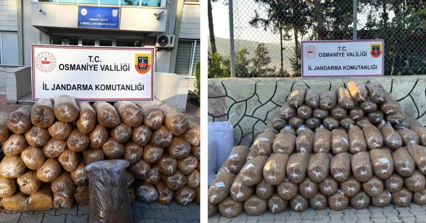 Osmaniye'de 1,3 ton kaçak tütün ele geçirildi