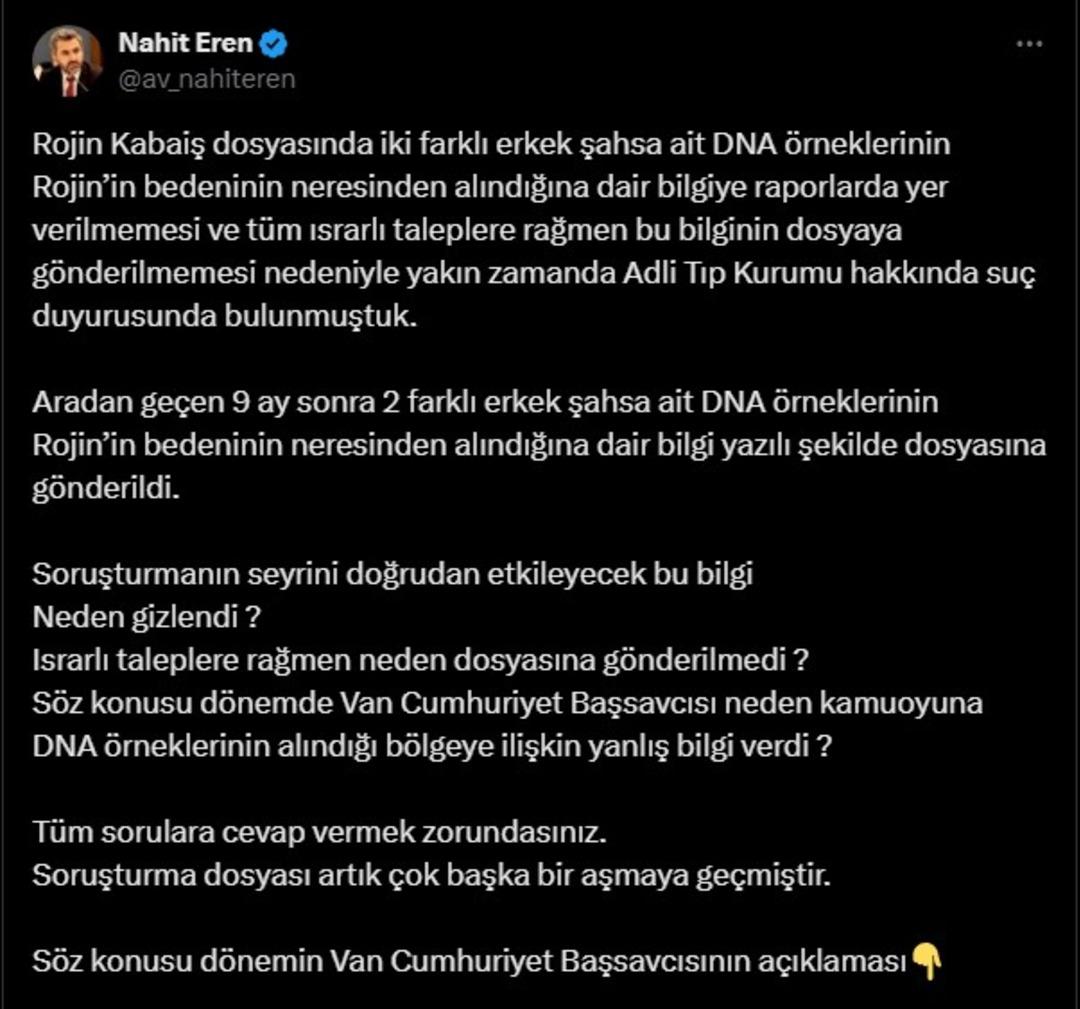 Rojin Kabaiş'in ölümünden aylar sonra yeni gelişme! İki erkeğe ait DNA tespit edildi: 
