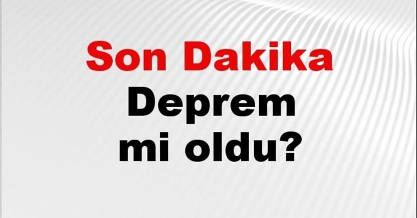 Balıkesir’de Deprem Mi Gerçekleşti? Son Durum ve Detaylar!